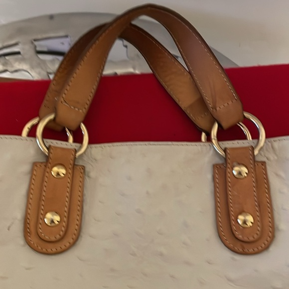 Maurizio Taiuti Genuine Leather Satchel Handbag-Made in Italy-Soft Ostrich - Picture 6 of 6